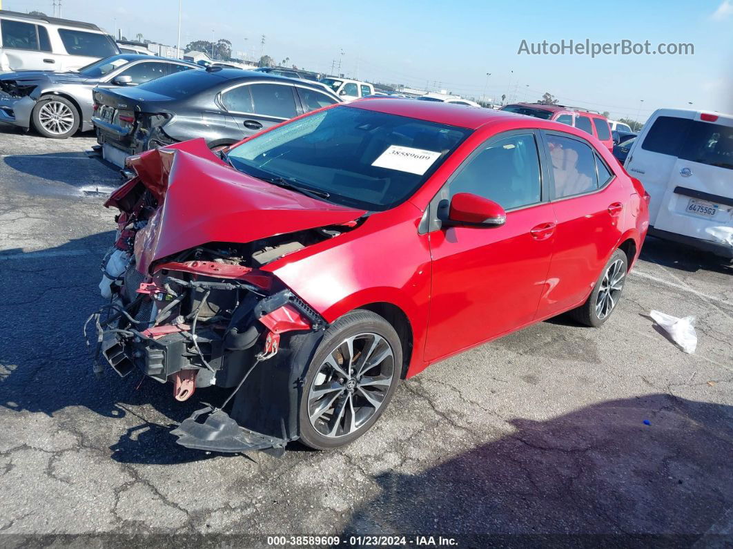 2017 Toyota Corolla Se Red vin: 5YFBURHE9HP572428