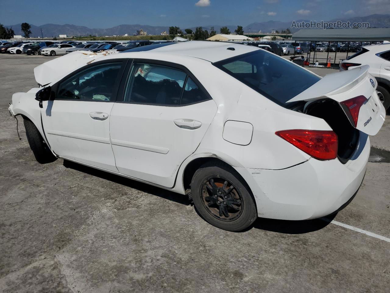 2017 Toyota Corolla L White vin: 5YFBURHE9HP574132