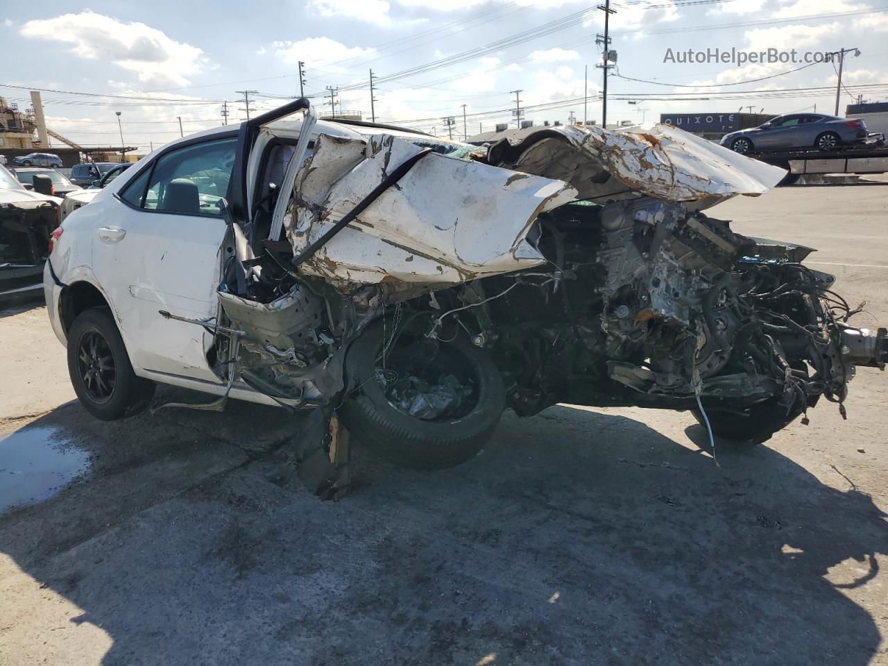 2017 Toyota Corolla L White vin: 5YFBURHE9HP574132