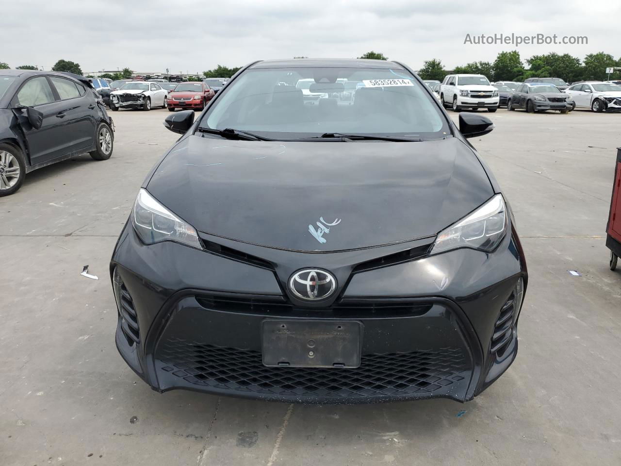 2017 Toyota Corolla L Black vin: 5YFBURHE9HP591772