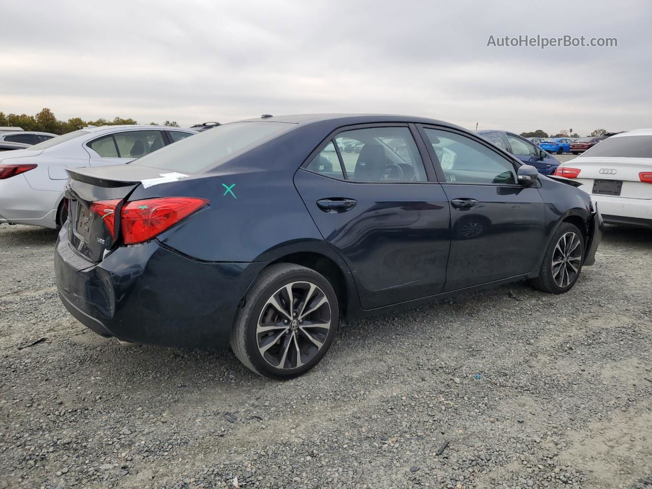 2017 Toyota Corolla L Blue vin: 5YFBURHE9HP639366