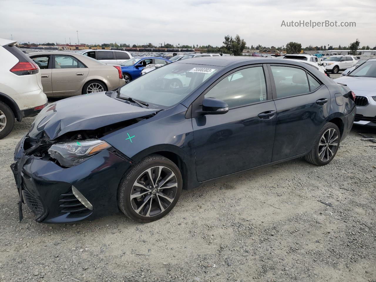 2017 Toyota Corolla L Blue vin: 5YFBURHE9HP639366