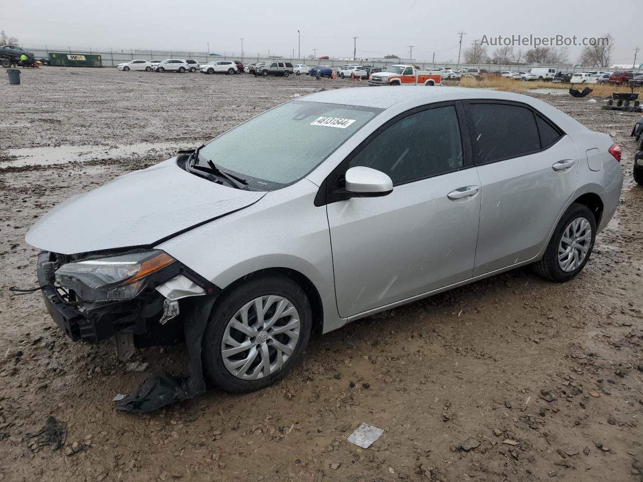 2017 Toyota Corolla L Silver vin: 5YFBURHE9HP646799