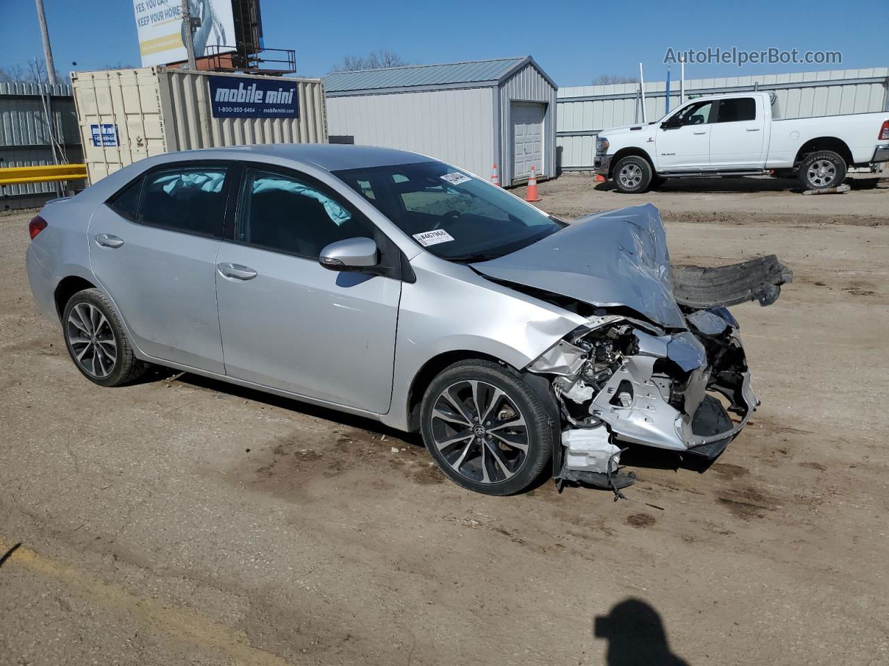 2017 Toyota Corolla L Silver vin: 5YFBURHE9HP647290