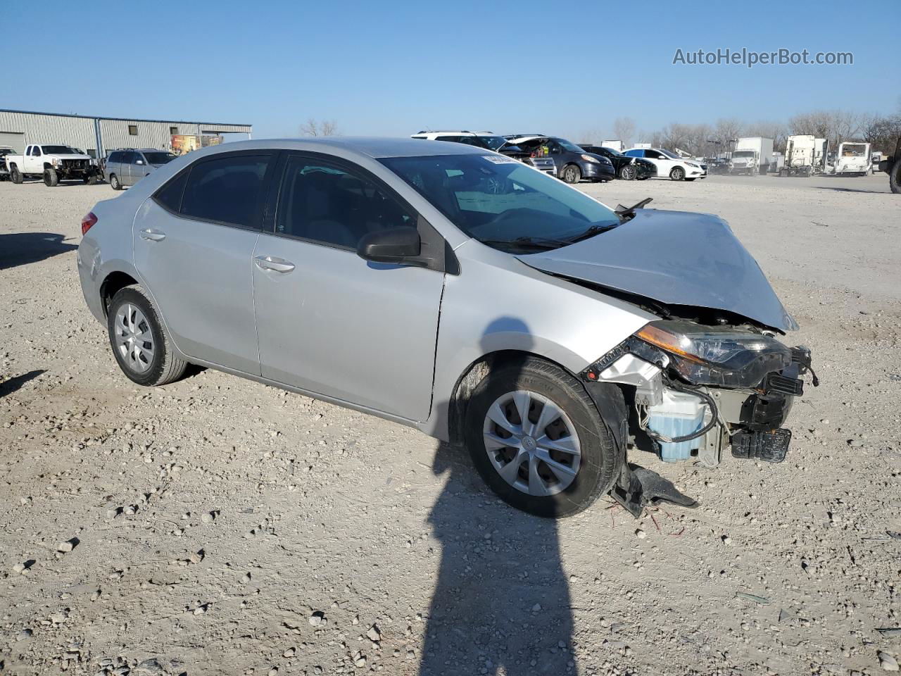 2017 Toyota Corolla L Серебряный vin: 5YFBURHE9HP667281