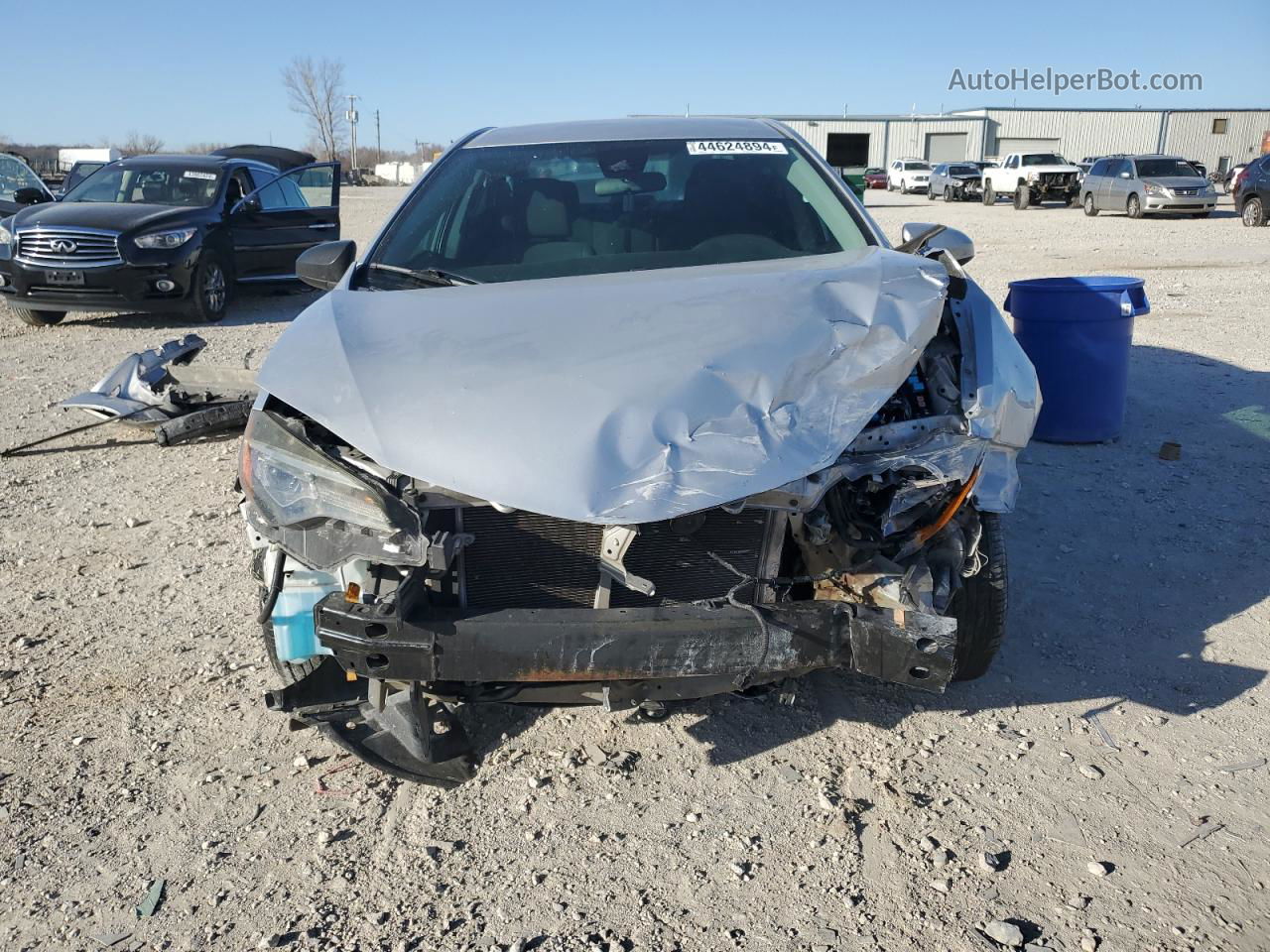 2017 Toyota Corolla L Silver vin: 5YFBURHE9HP667281