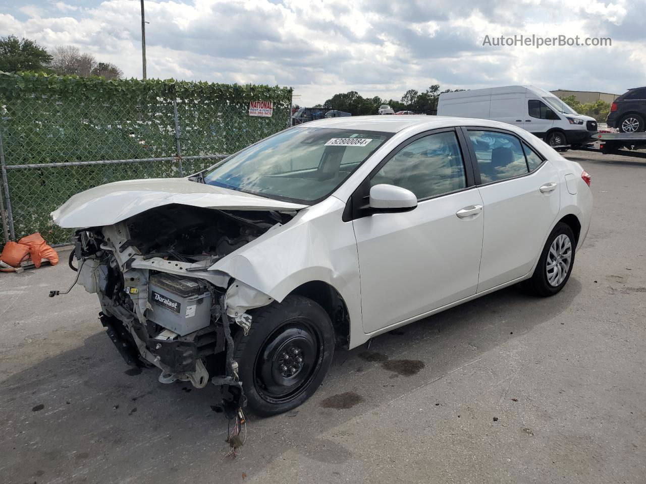 2017 Toyota Corolla L White vin: 5YFBURHE9HP676580