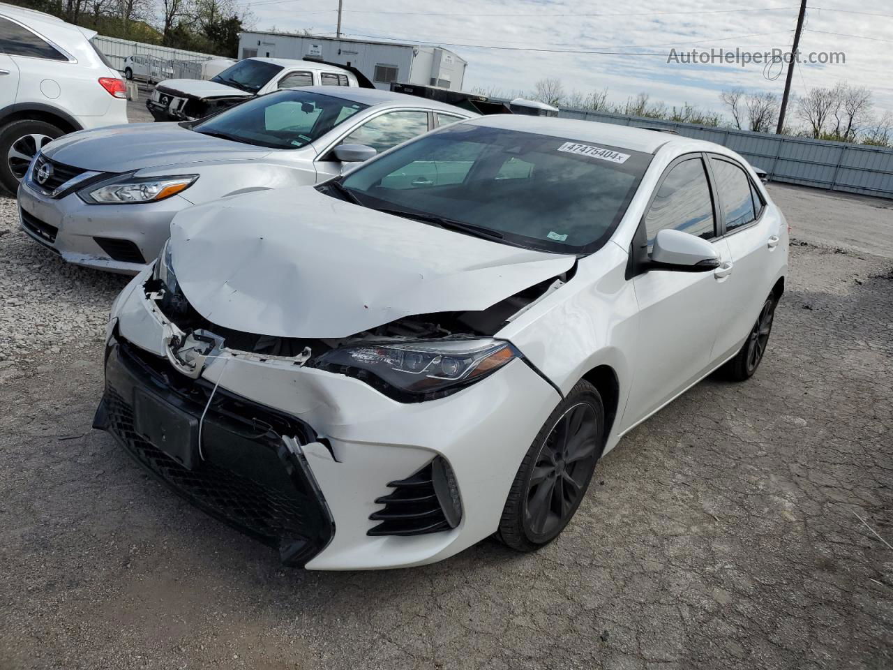 2017 Toyota Corolla L White vin: 5YFBURHE9HP679723