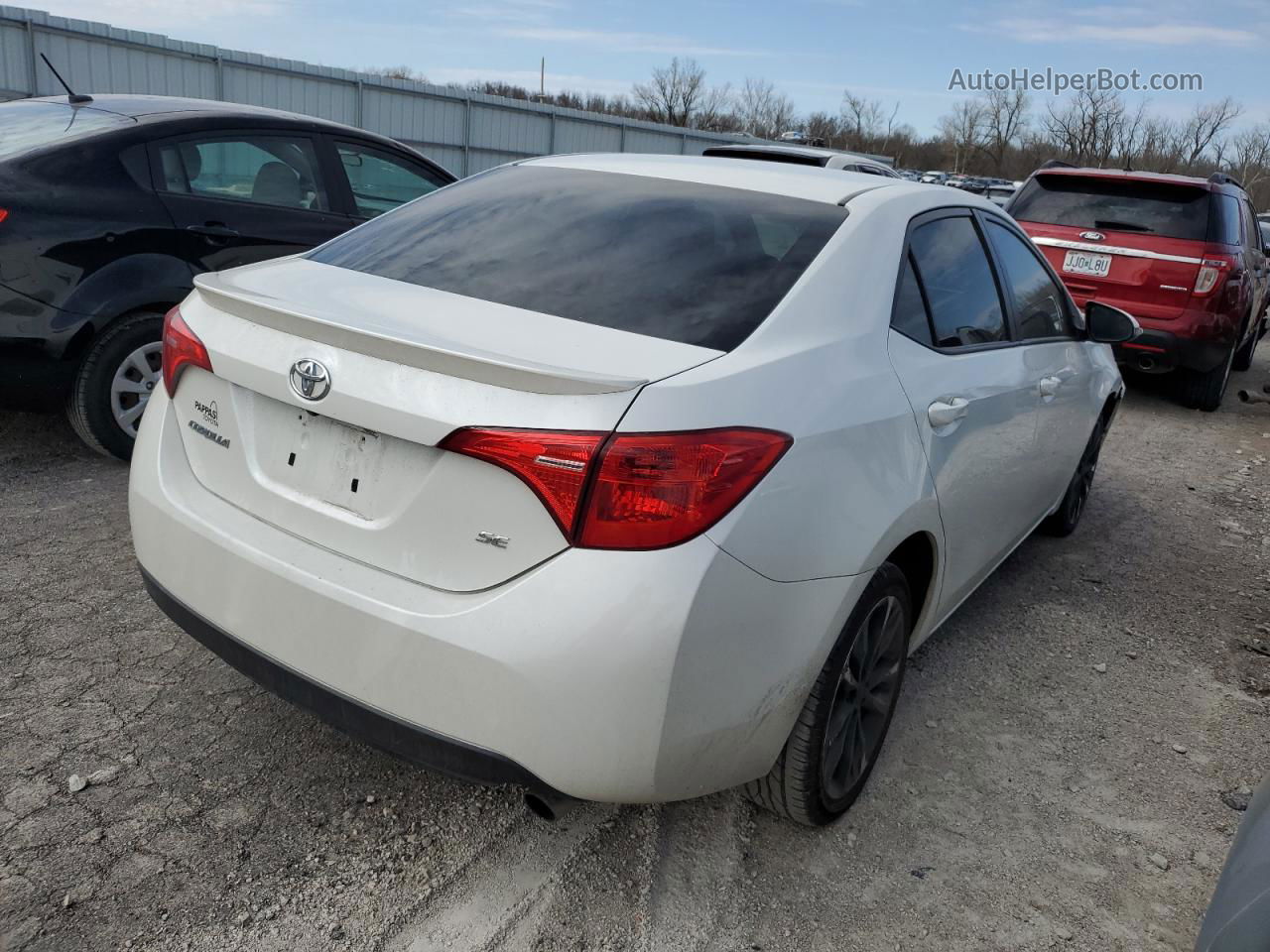 2017 Toyota Corolla L White vin: 5YFBURHE9HP679723