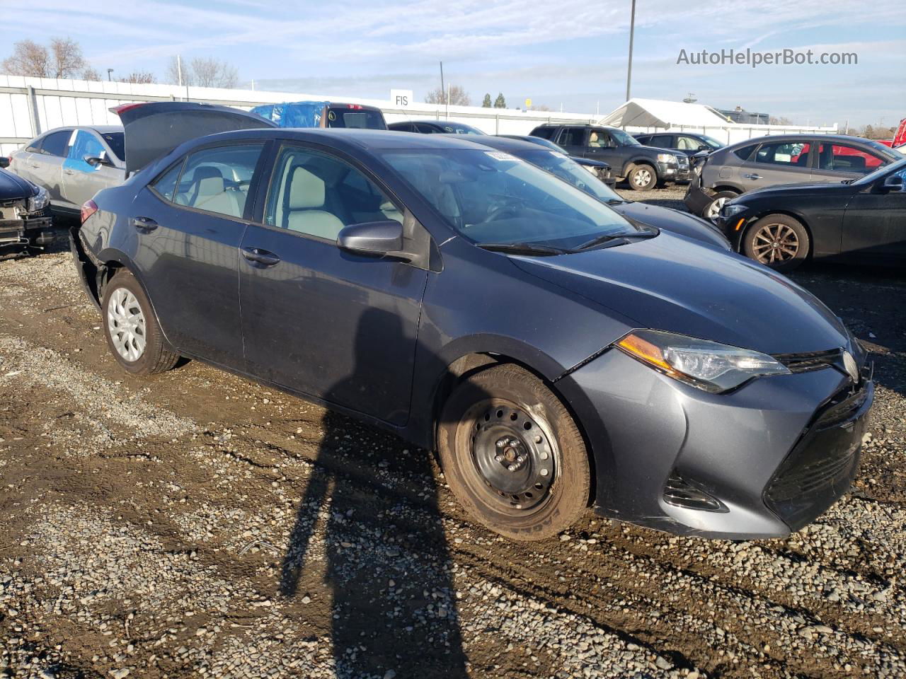 2017 Toyota Corolla L Charcoal vin: 5YFBURHE9HP704524