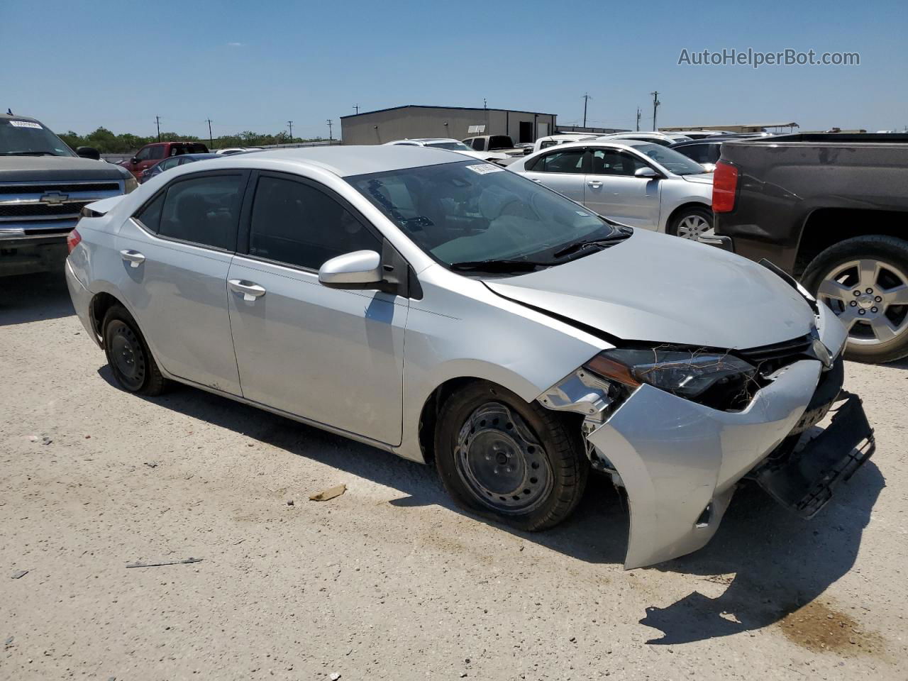 2017 Toyota Corolla L Silver vin: 5YFBURHE9HP720111