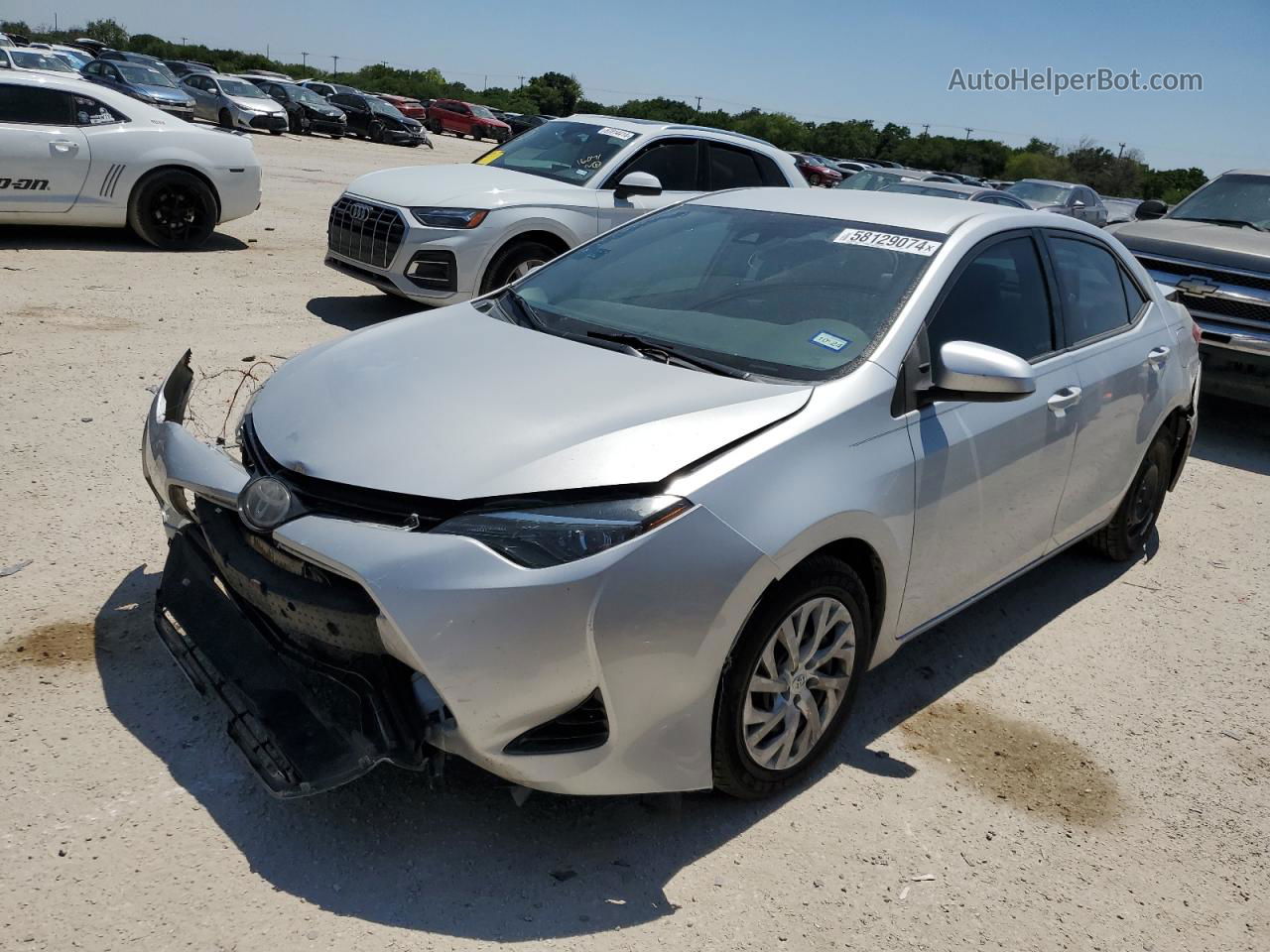 2017 Toyota Corolla L Silver vin: 5YFBURHE9HP720111