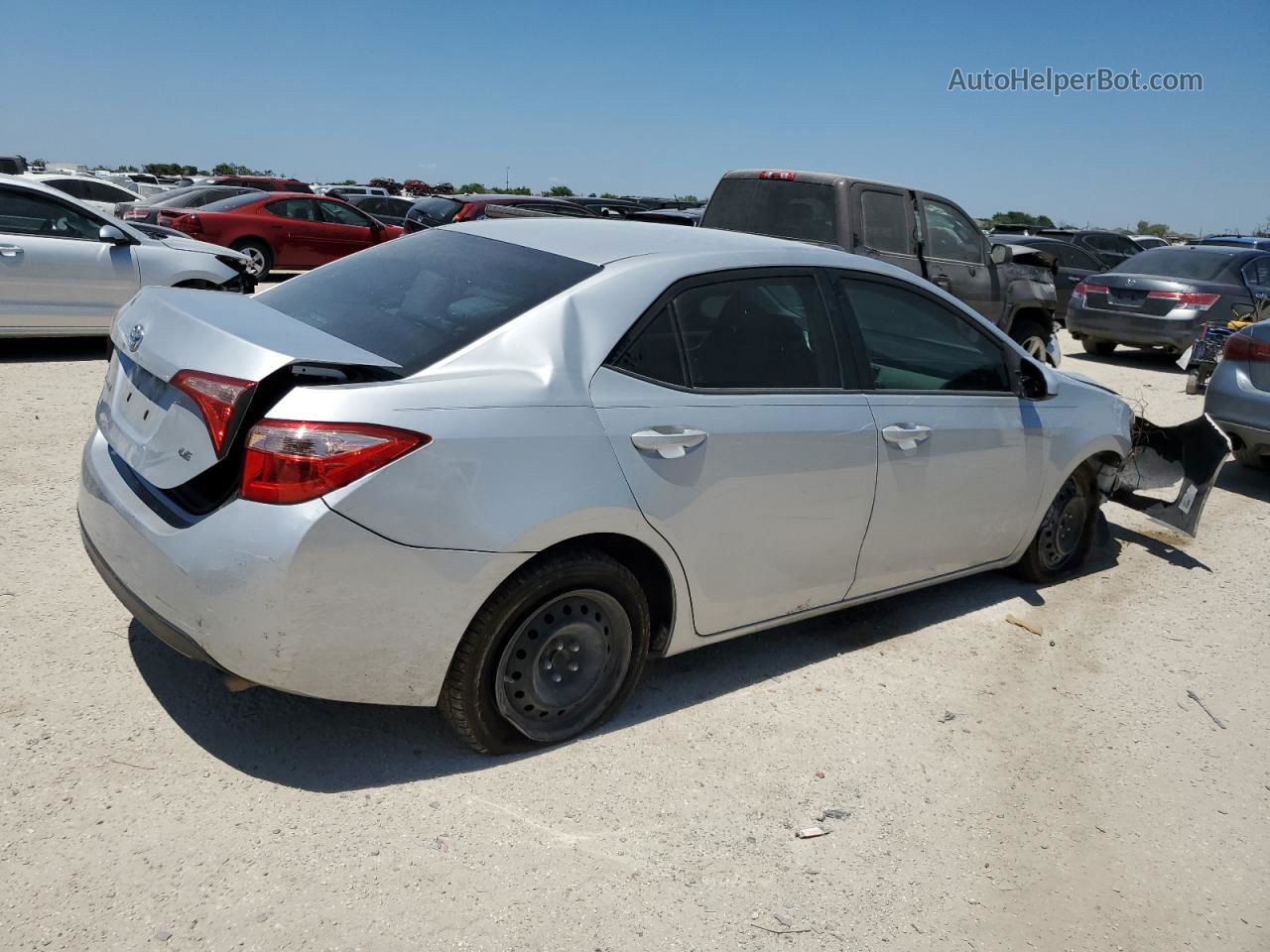 2017 Toyota Corolla L Silver vin: 5YFBURHE9HP720111