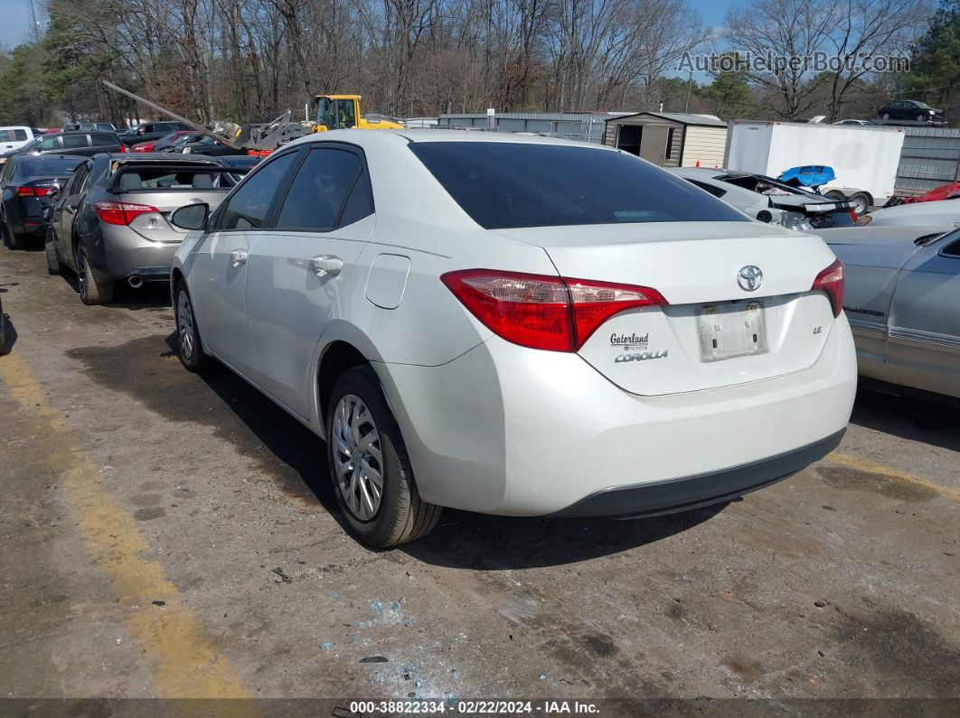 2017 Toyota Corolla Le White vin: 5YFBURHE9HP737104