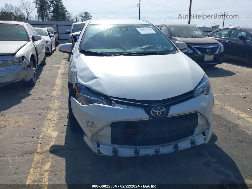 2017 Toyota Corolla Le White vin: 5YFBURHE9HP737104