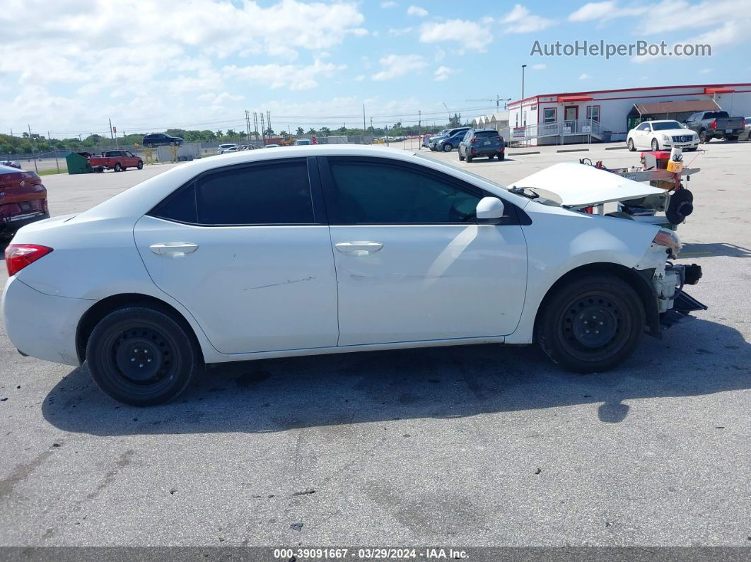 2019 Toyota Corolla Le White vin: 5YFBURHE9KP878228