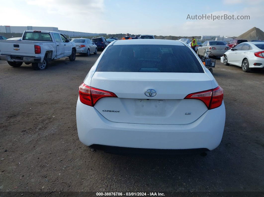 2019 Toyota Corolla Le White vin: 5YFBURHE9KP882120