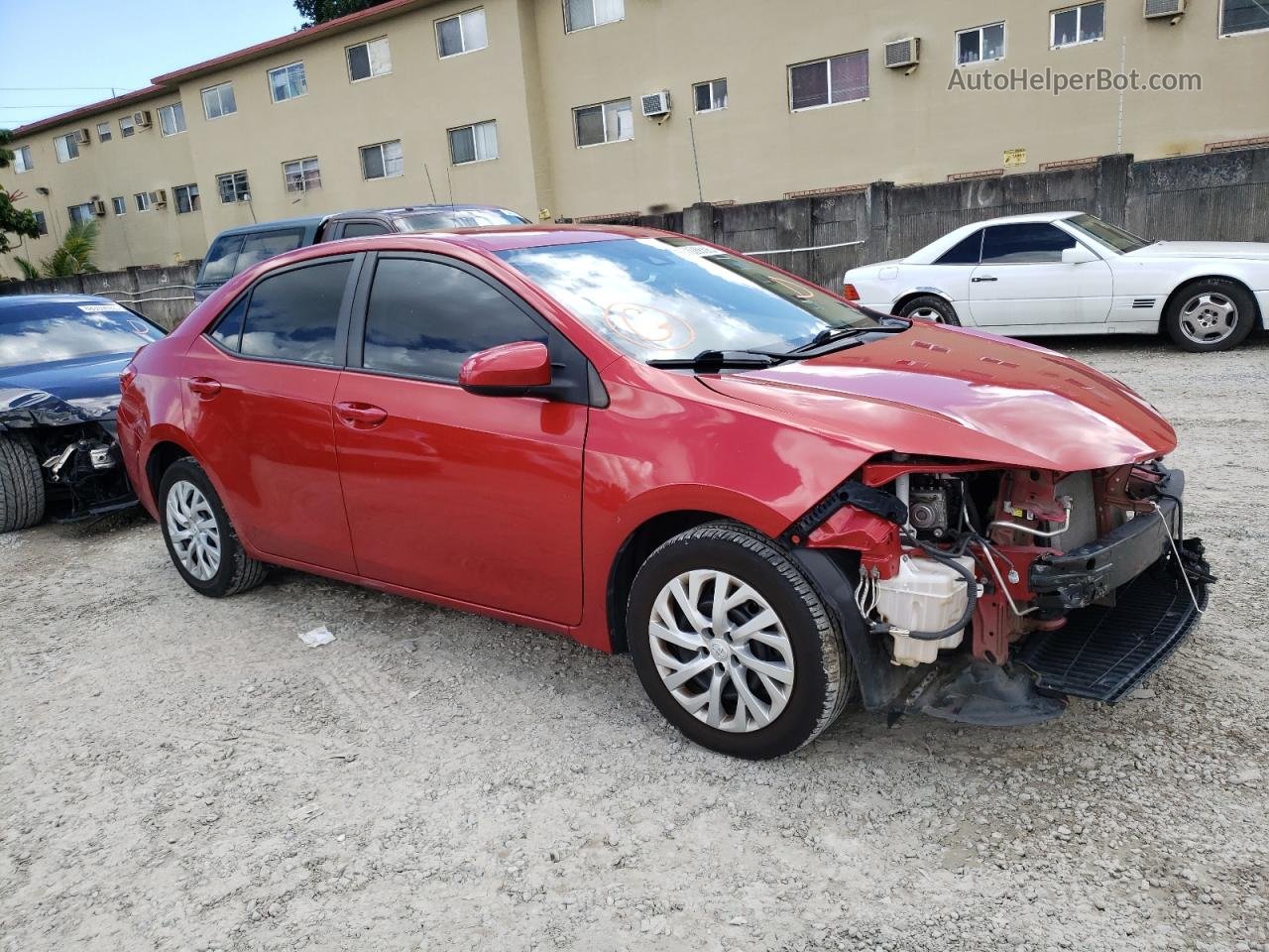 2019 Toyota Corolla L Red vin: 5YFBURHE9KP888712