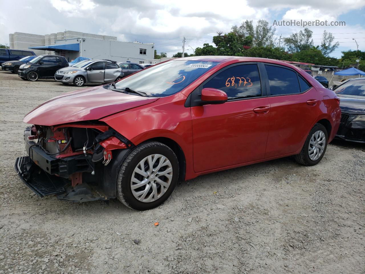 2019 Toyota Corolla L Red vin: 5YFBURHE9KP888712