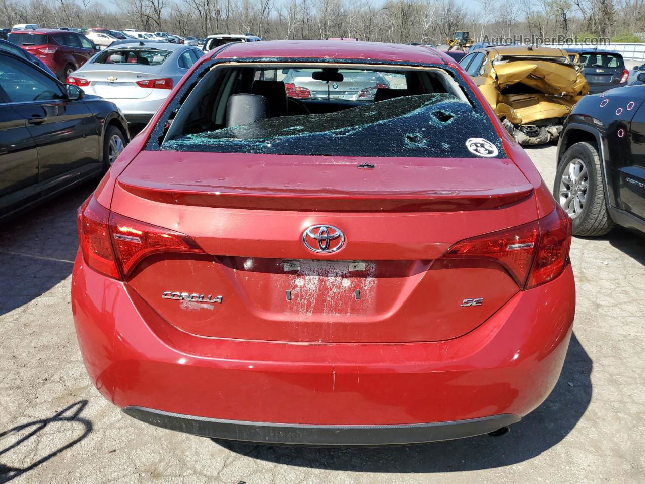 2019 Toyota Corolla L Red vin: 5YFBURHE9KP921143