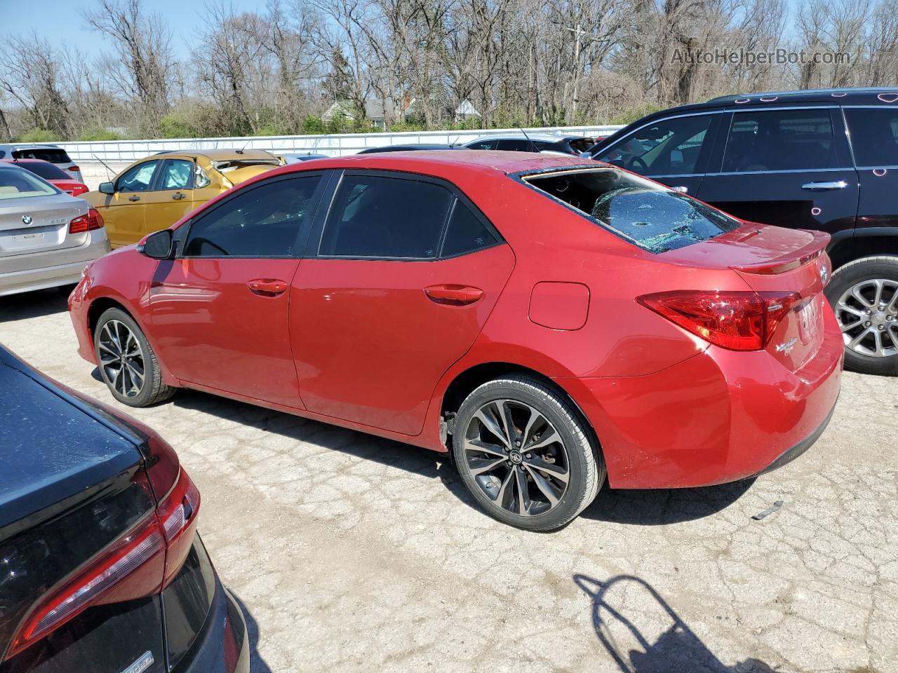 2019 Toyota Corolla L Red vin: 5YFBURHE9KP921143