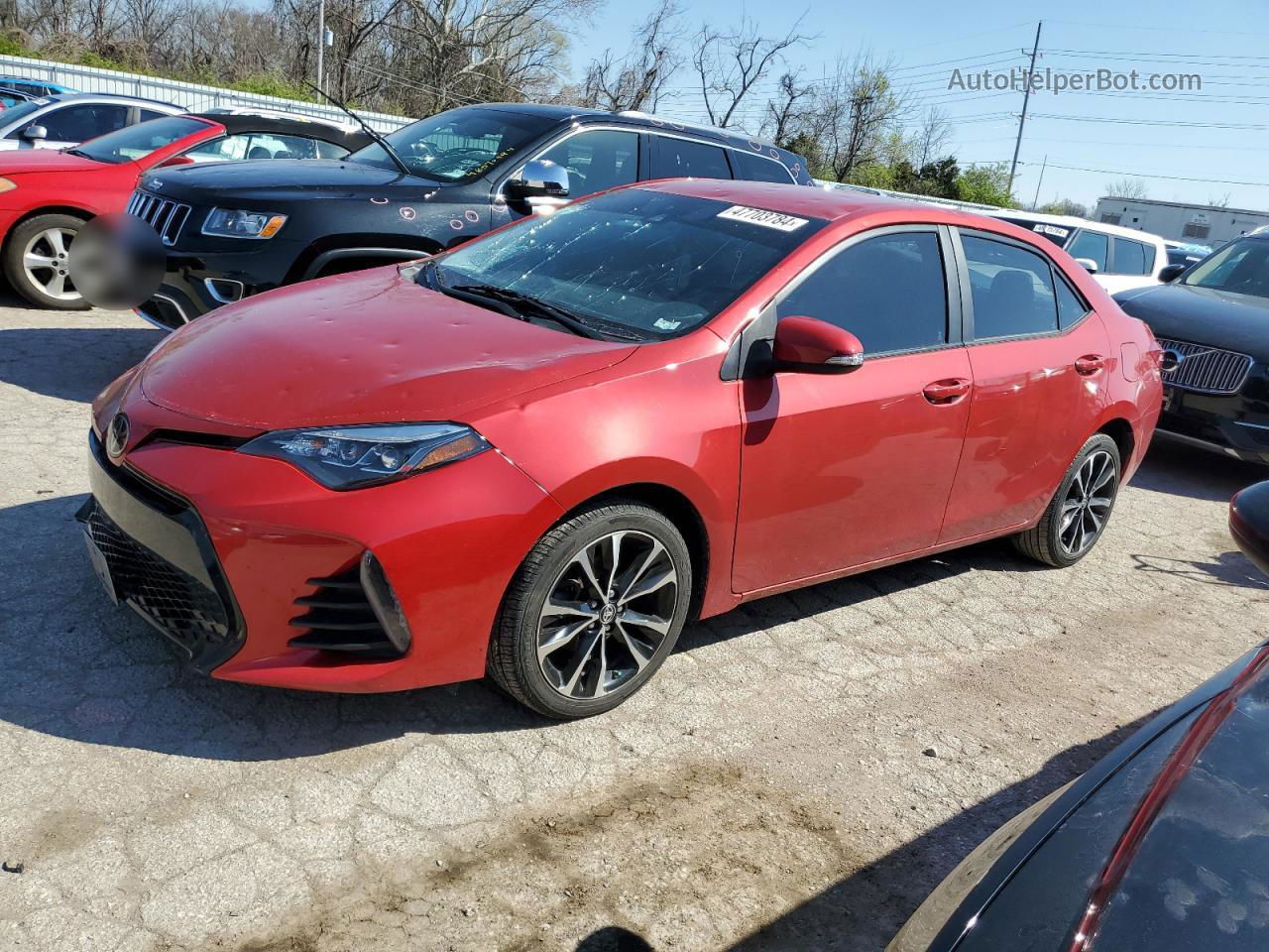 2019 Toyota Corolla L Red vin: 5YFBURHE9KP921143