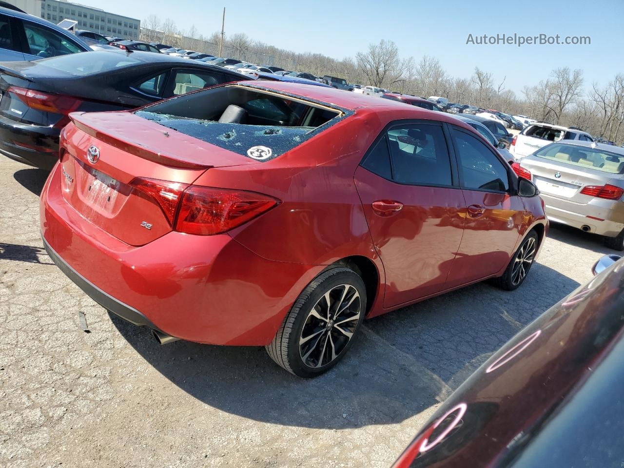 2019 Toyota Corolla L Red vin: 5YFBURHE9KP921143