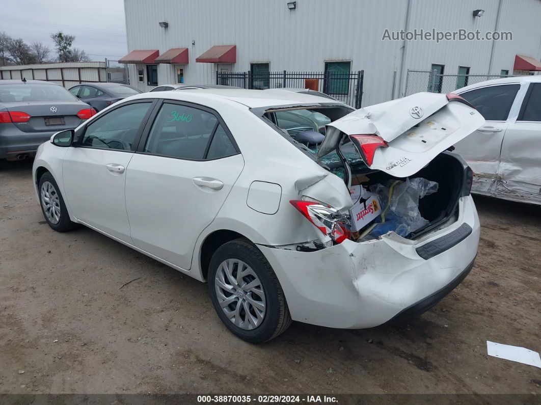 2019 Toyota Corolla Le White vin: 5YFBURHE9KP921210