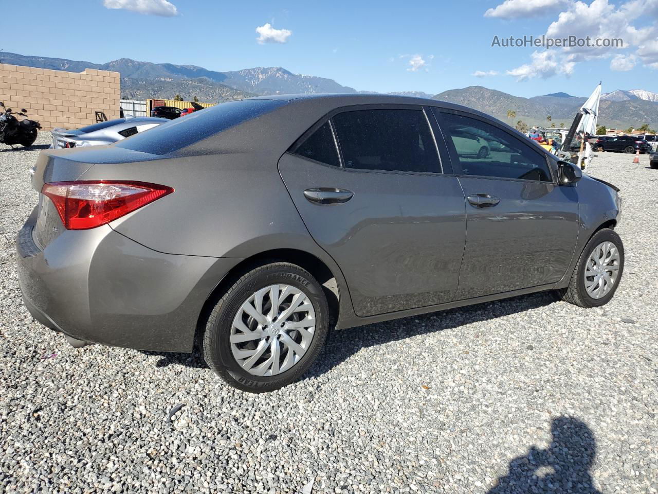 2019 Toyota Corolla L Угольный vin: 5YFBURHE9KP925368