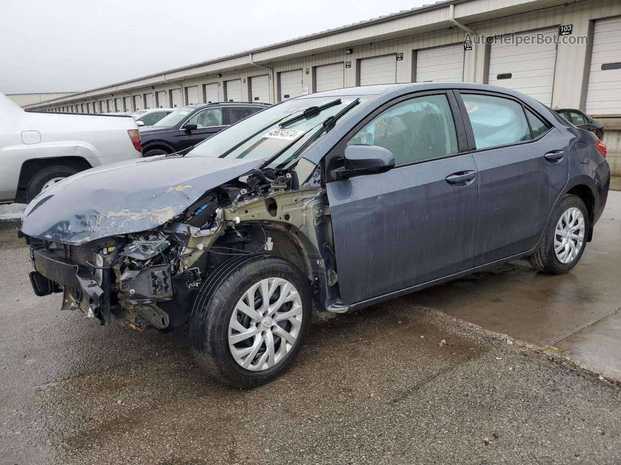 2019 Toyota Corolla L Blue vin: 5YFBURHE9KP945460