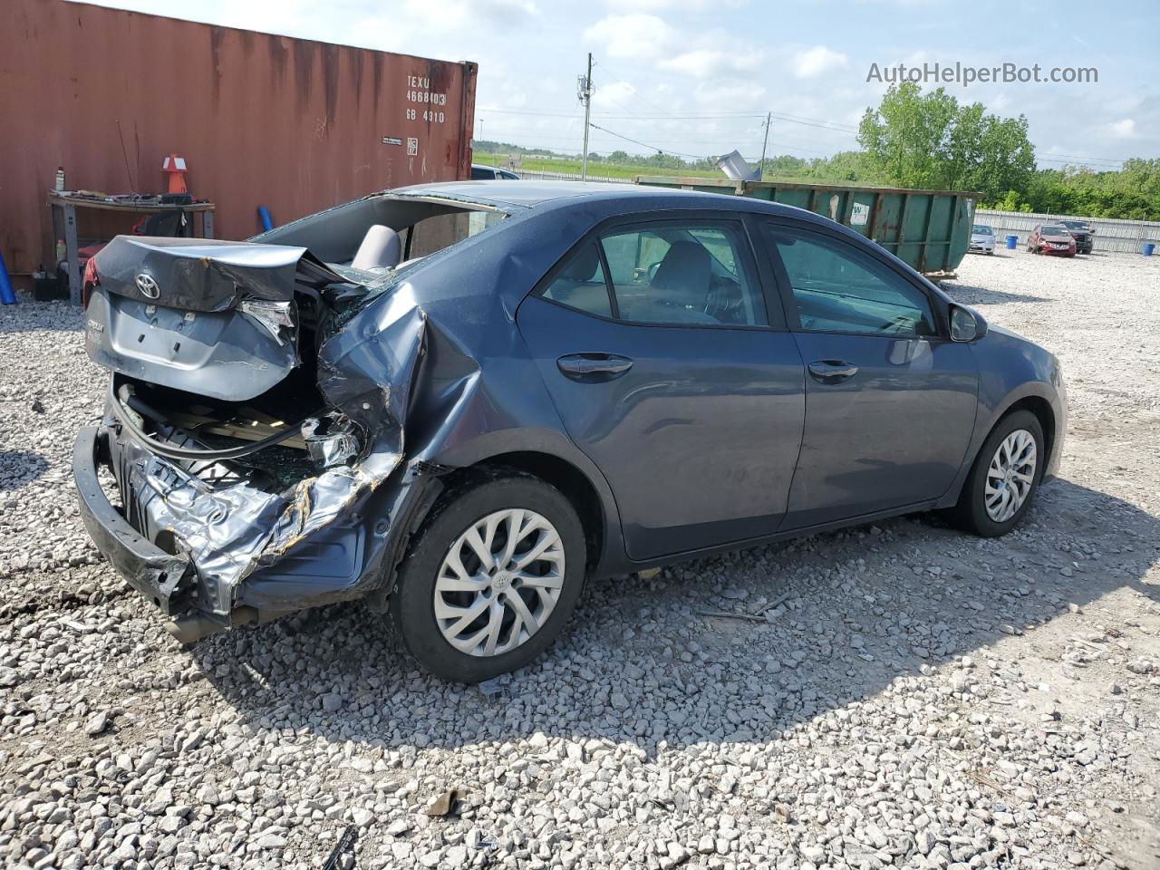 2019 Toyota Corolla L Gray vin: 5YFBURHE9KP945930