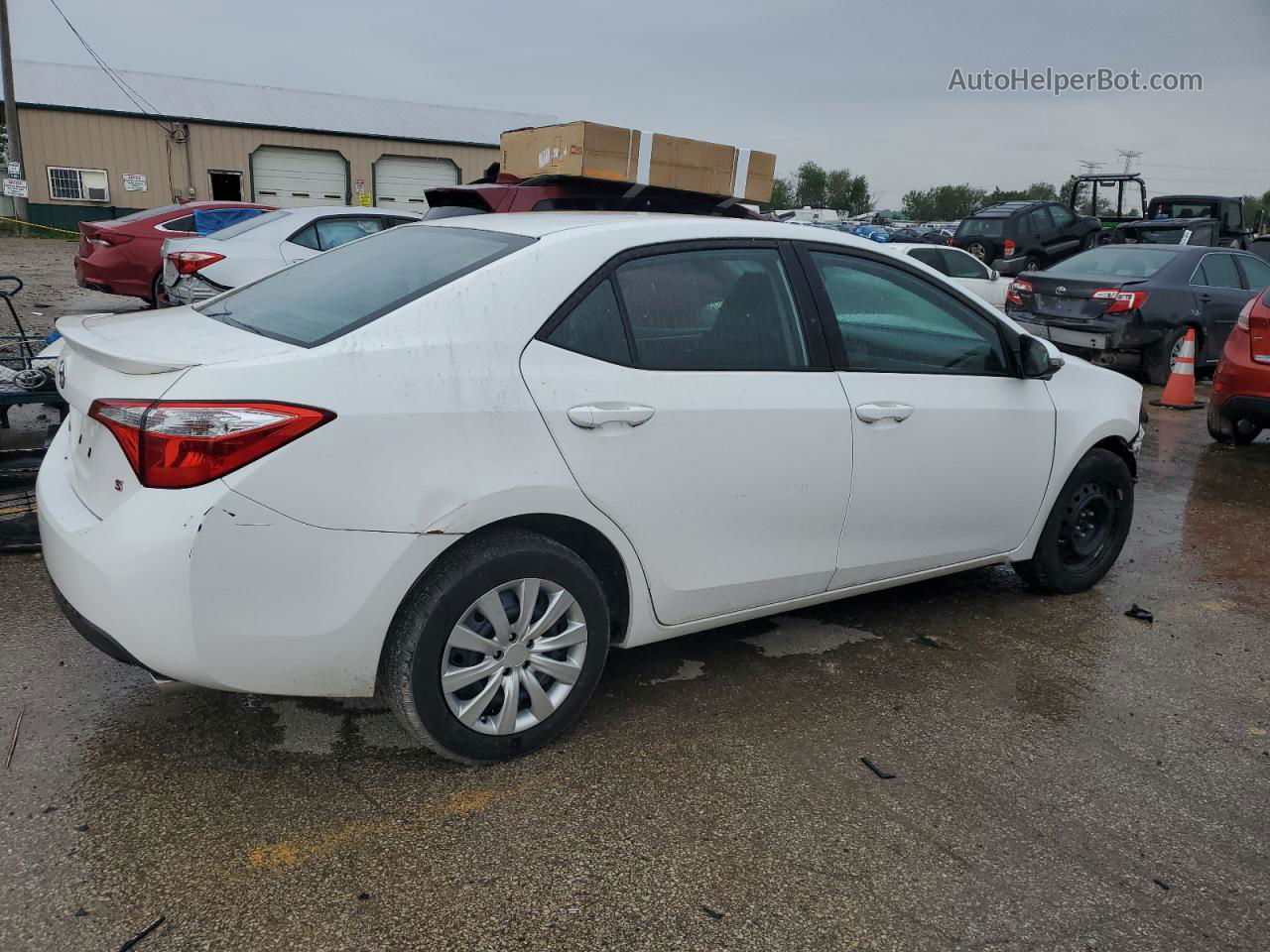 2014 Toyota Corolla L White vin: 5YFBURHEXEP016205