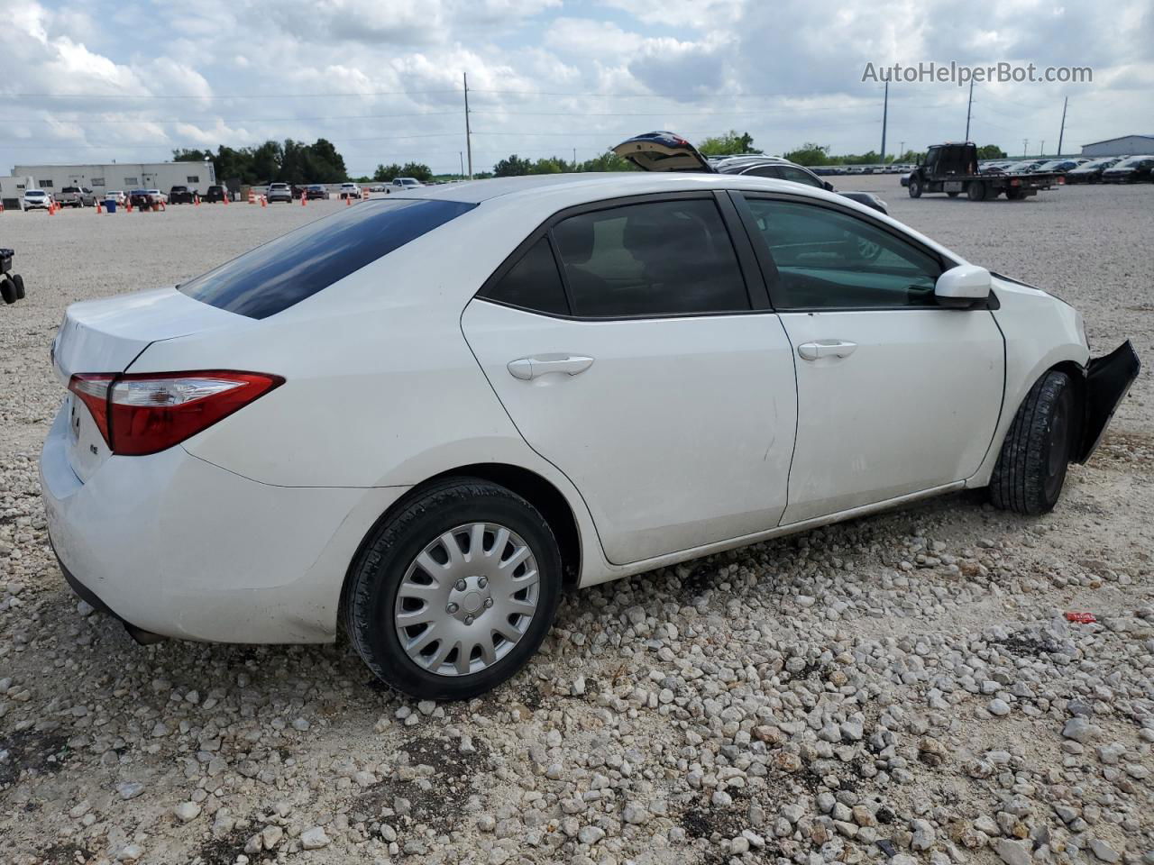 2014 Toyota Corolla L Белый vin: 5YFBURHEXEP038690