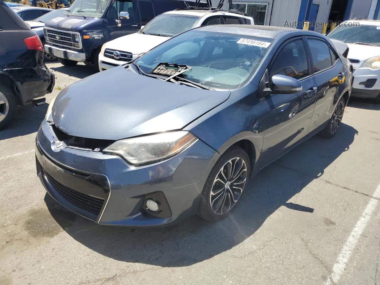 2014 Toyota Corolla L Gray vin: 5YFBURHEXEP085072