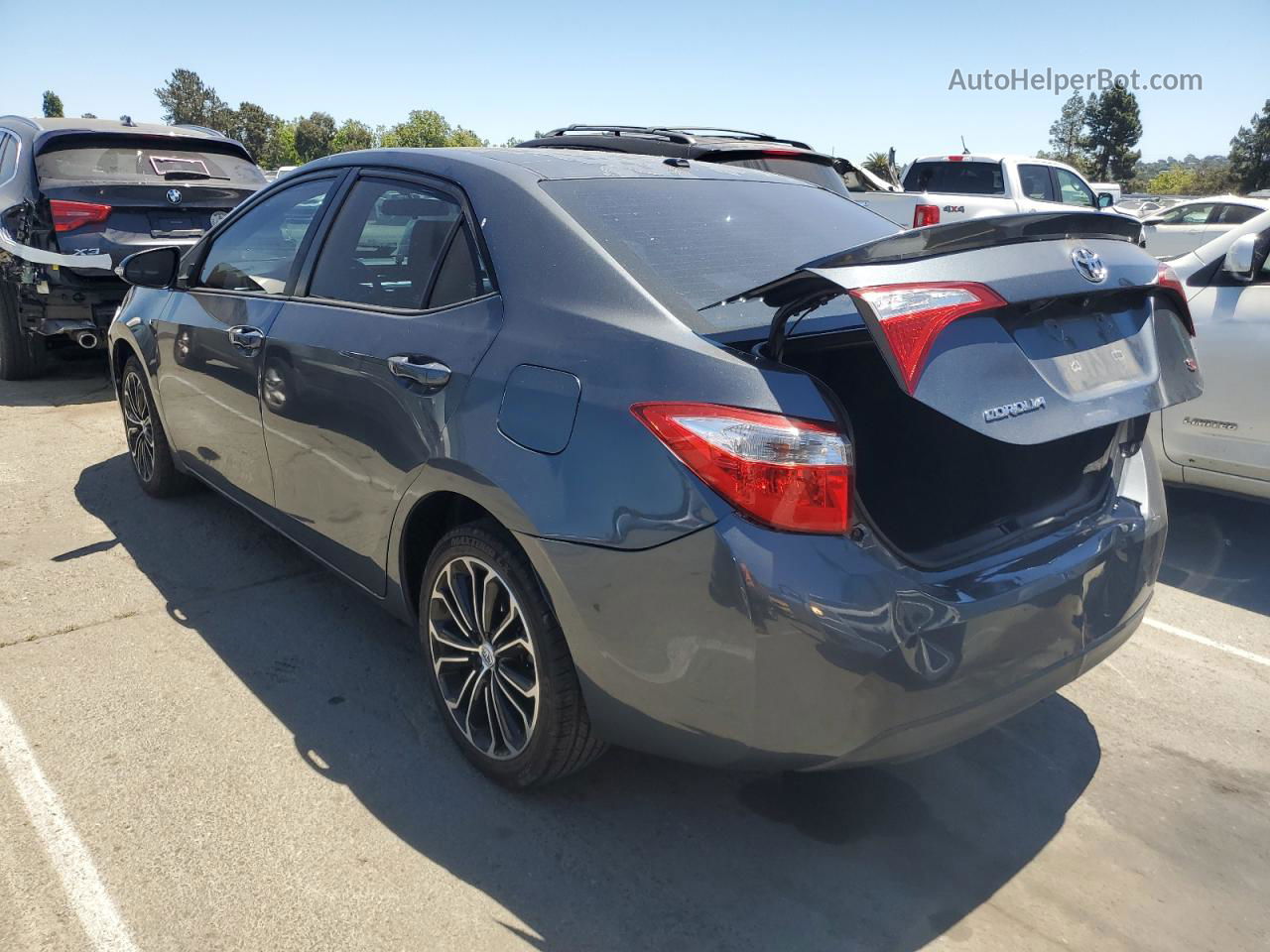 2014 Toyota Corolla L Gray vin: 5YFBURHEXEP085072