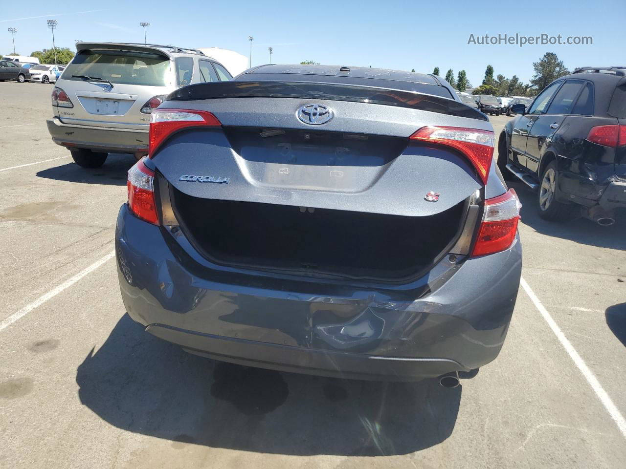 2014 Toyota Corolla L Gray vin: 5YFBURHEXEP085072