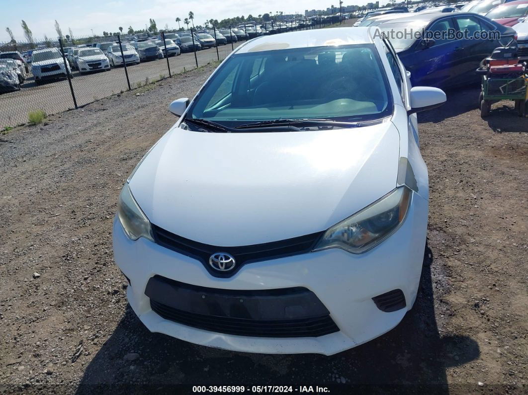 2014 Toyota Corolla L White vin: 5YFBURHEXEP098582