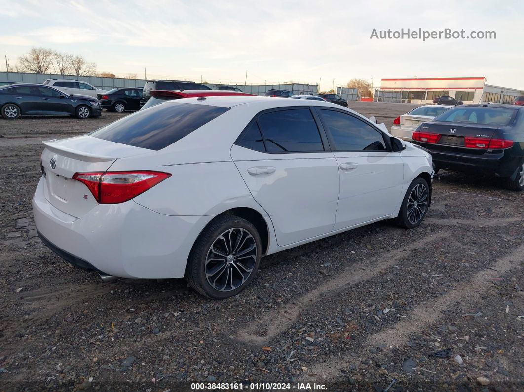 2014 Toyota Corolla S Plus White vin: 5YFBURHEXEP106616