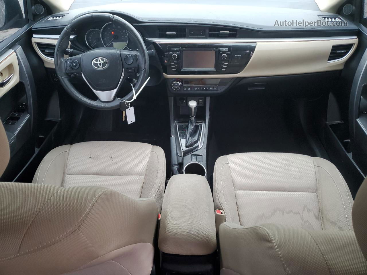 2014 Toyota Corolla L Желто-коричневый vin: 5YFBURHEXEP114909