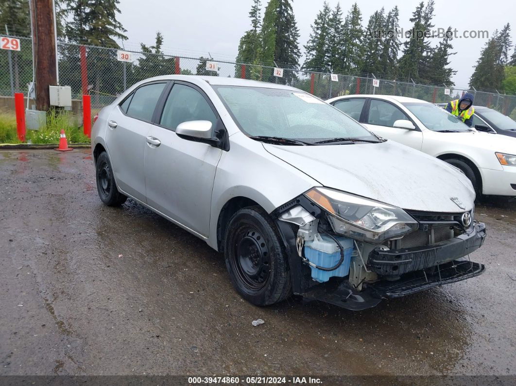 2014 Toyota Corolla L Серебряный vin: 5YFBURHEXEP127045