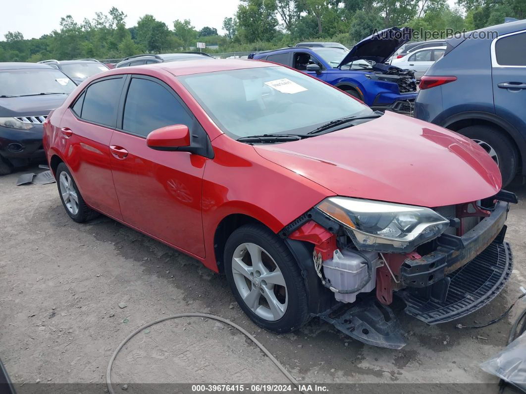 2014 Toyota Corolla Le Red vin: 5YFBURHEXEP138045