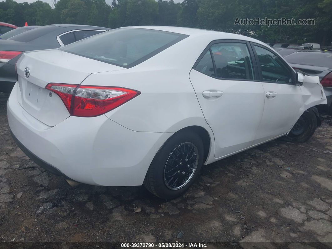 2014 Toyota Corolla L White vin: 5YFBURHEXEP158277