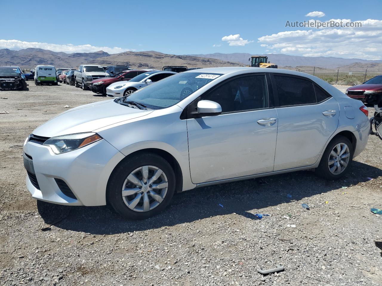 2014 Toyota Corolla L Silver vin: 5YFBURHEXEP159929