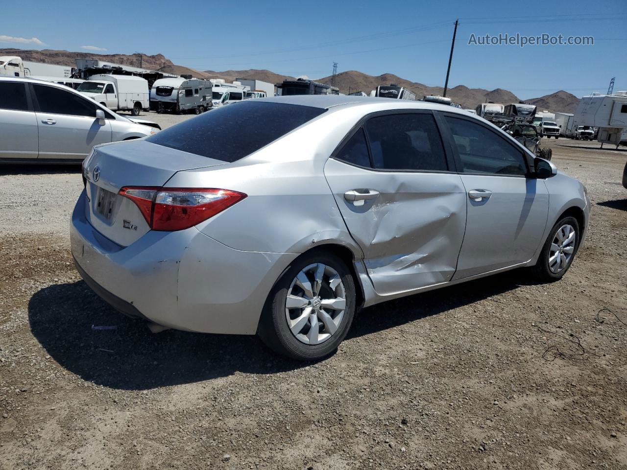 2014 Toyota Corolla L Silver vin: 5YFBURHEXEP159929