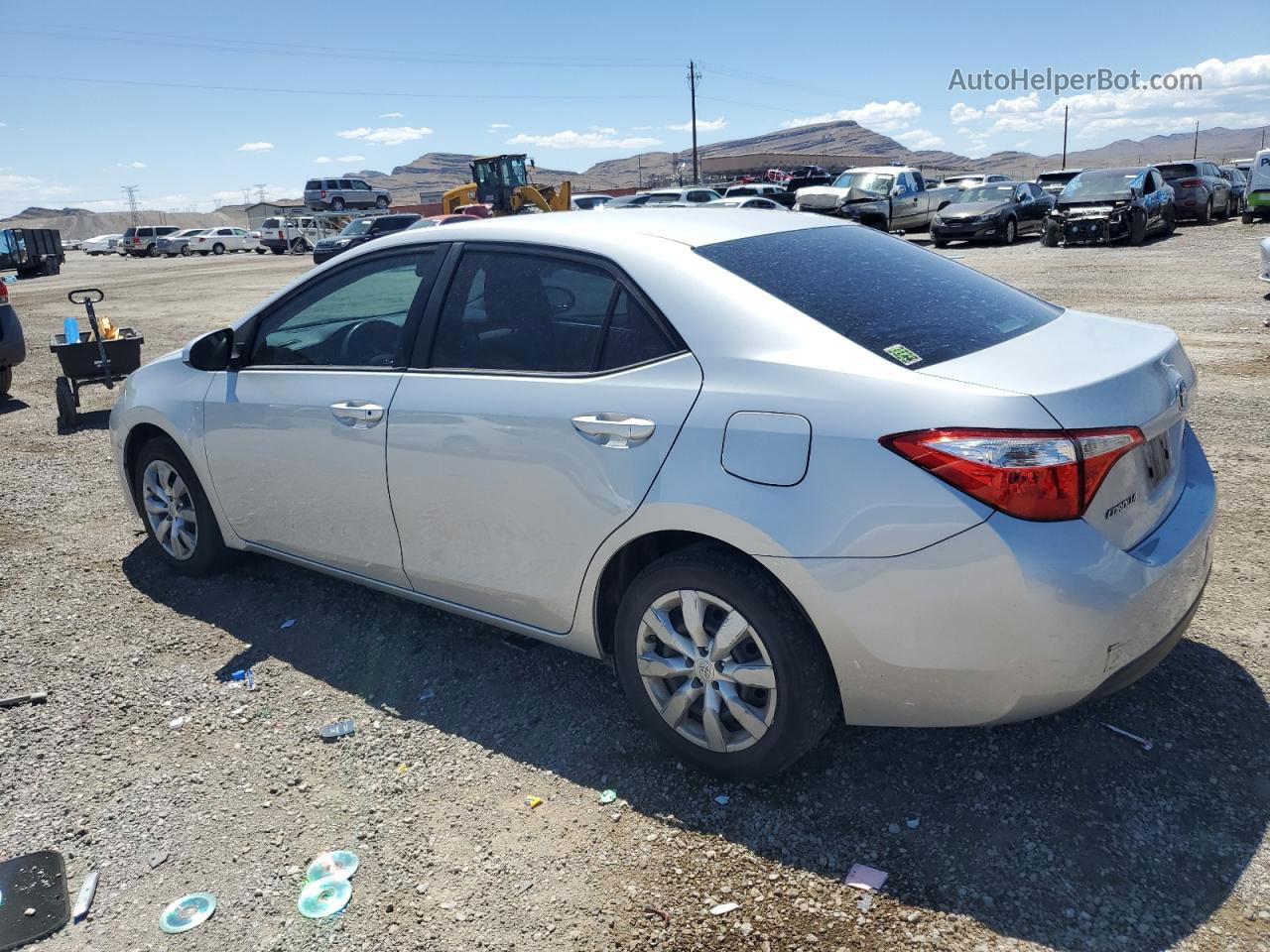 2014 Toyota Corolla L Silver vin: 5YFBURHEXEP159929