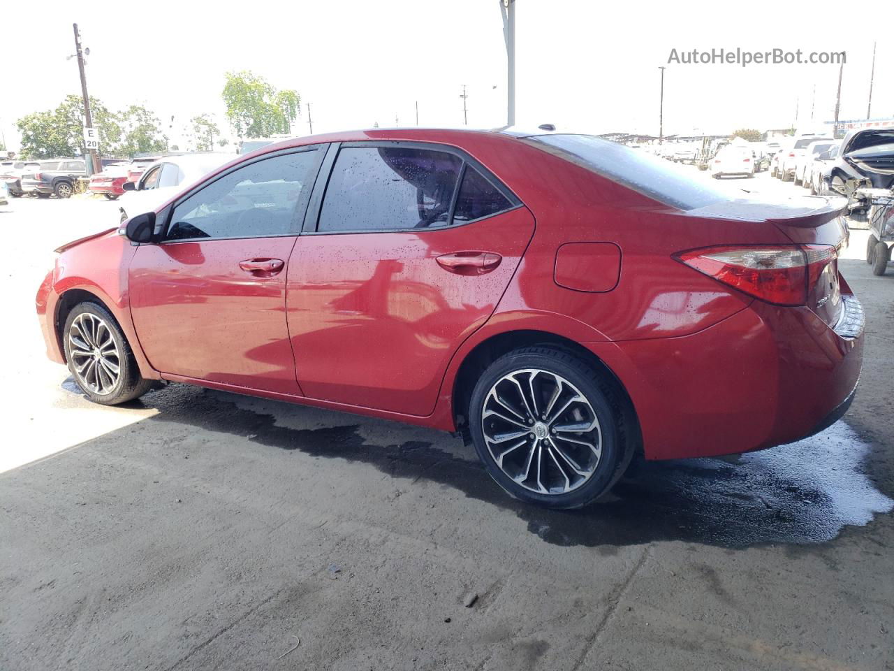 2014 Toyota Corolla L Red vin: 5YFBURHEXEP169005