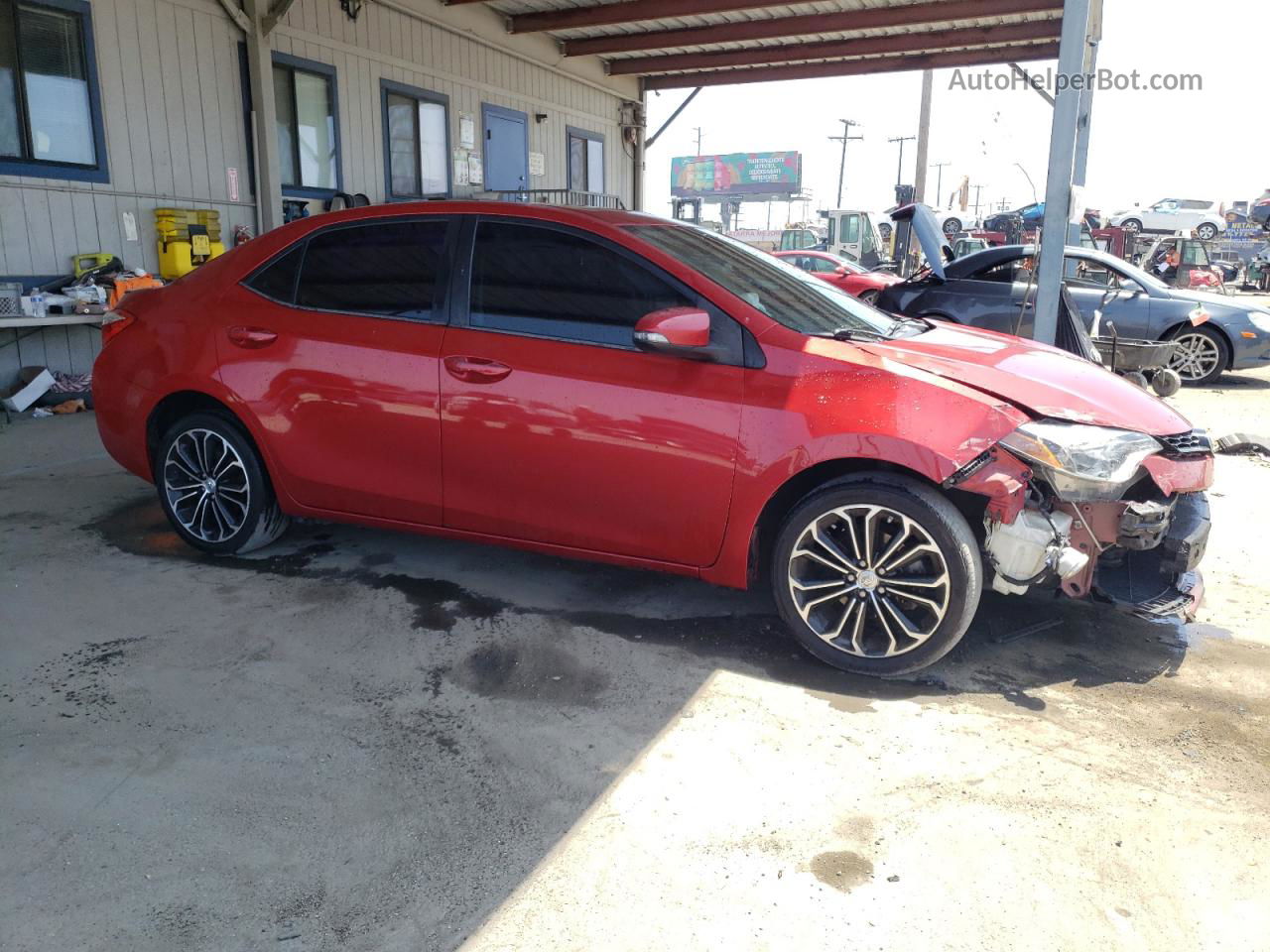 2014 Toyota Corolla L Red vin: 5YFBURHEXEP169005