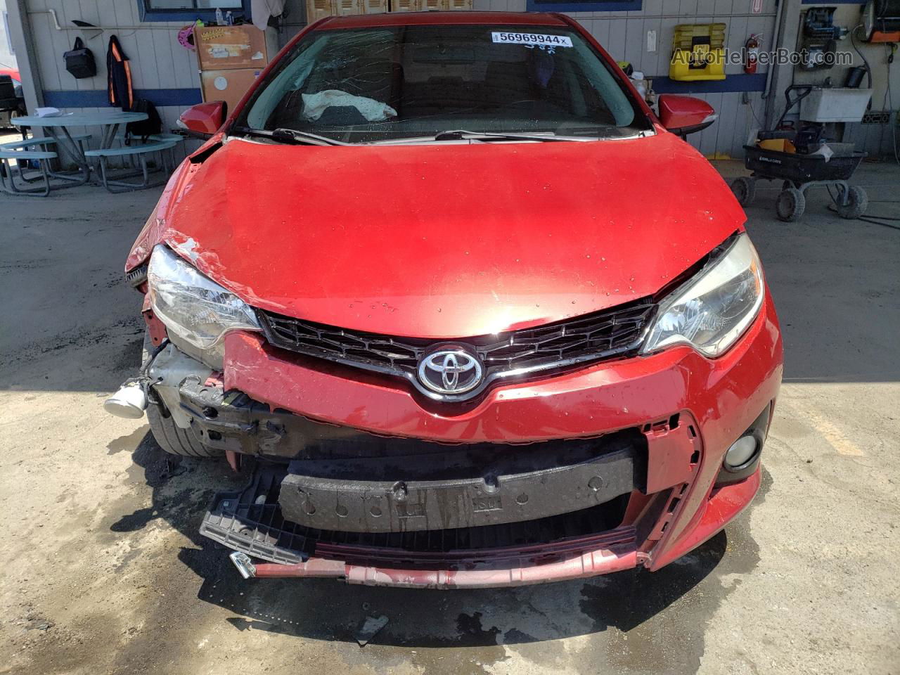 2014 Toyota Corolla L Red vin: 5YFBURHEXEP169005