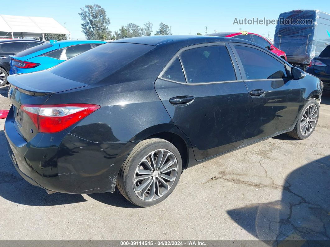 2014 Toyota Corolla S Plus Black vin: 5YFBURHEXEP175192