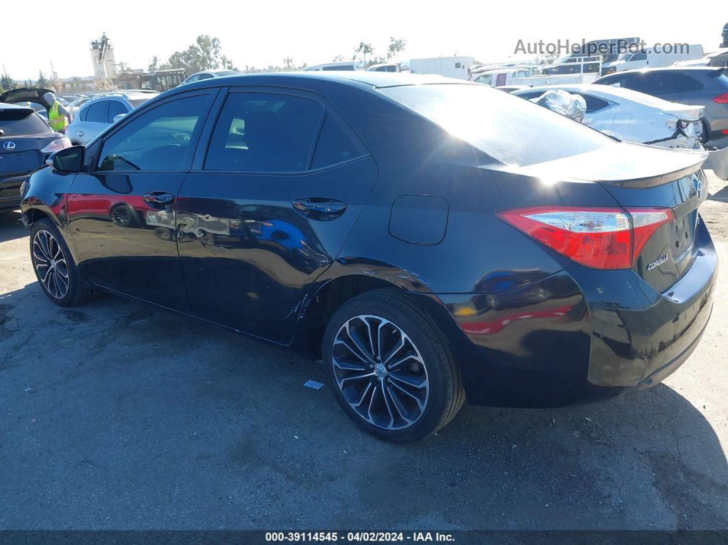 2014 Toyota Corolla S Plus Black vin: 5YFBURHEXEP175192